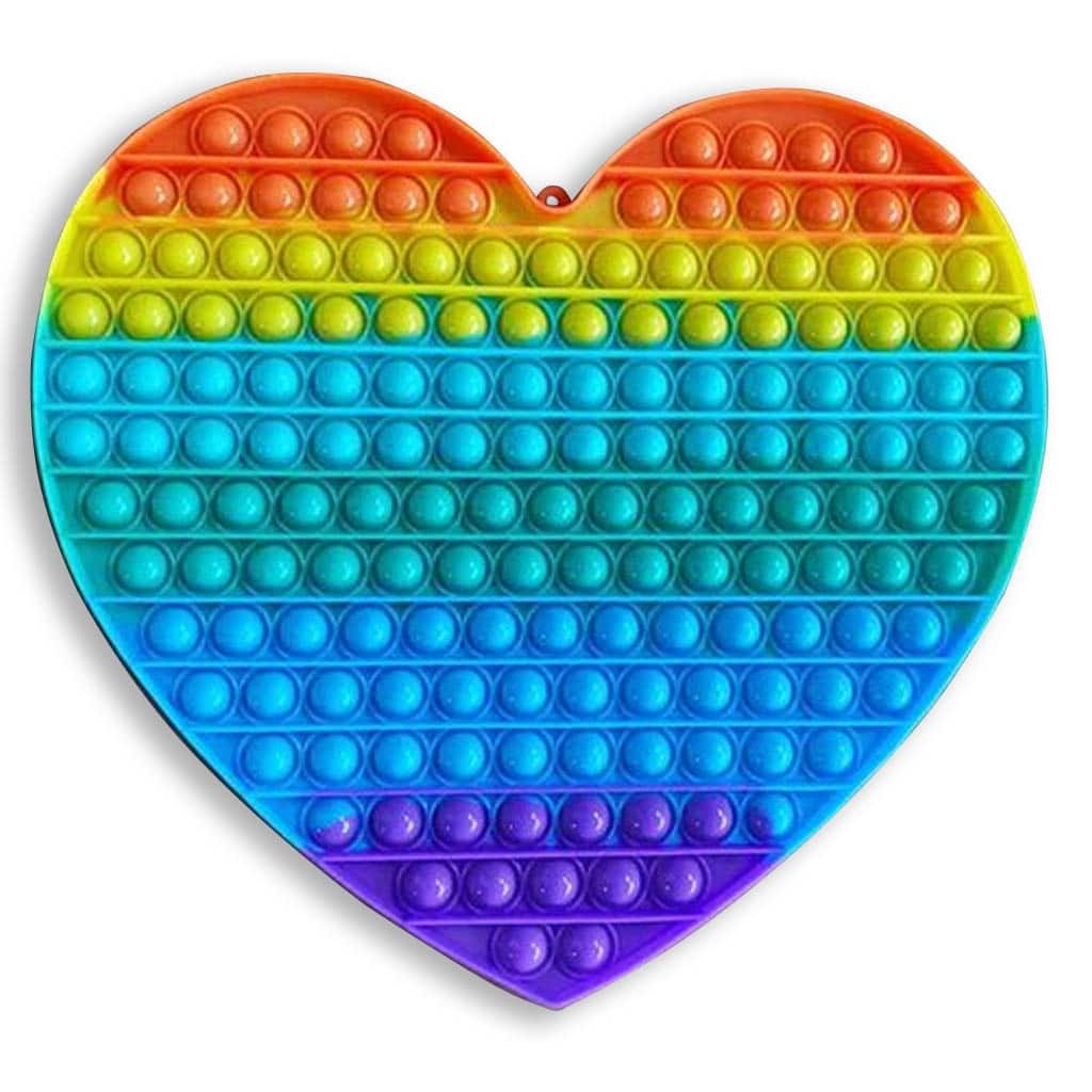 Juguete Antiestres Popit De Corazones POP IT CORAZÓN MORADO
