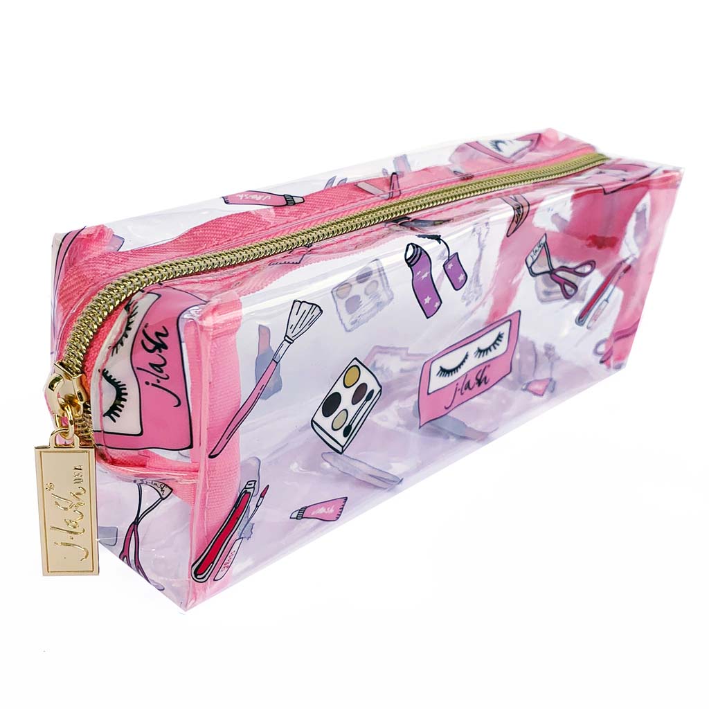 Makeup bag clear small jlash Luces Beautiful