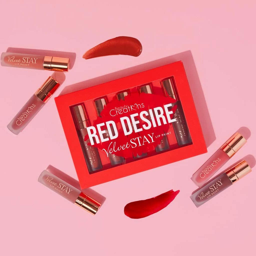 Red desire lip set beauty creations Luces Beautiful