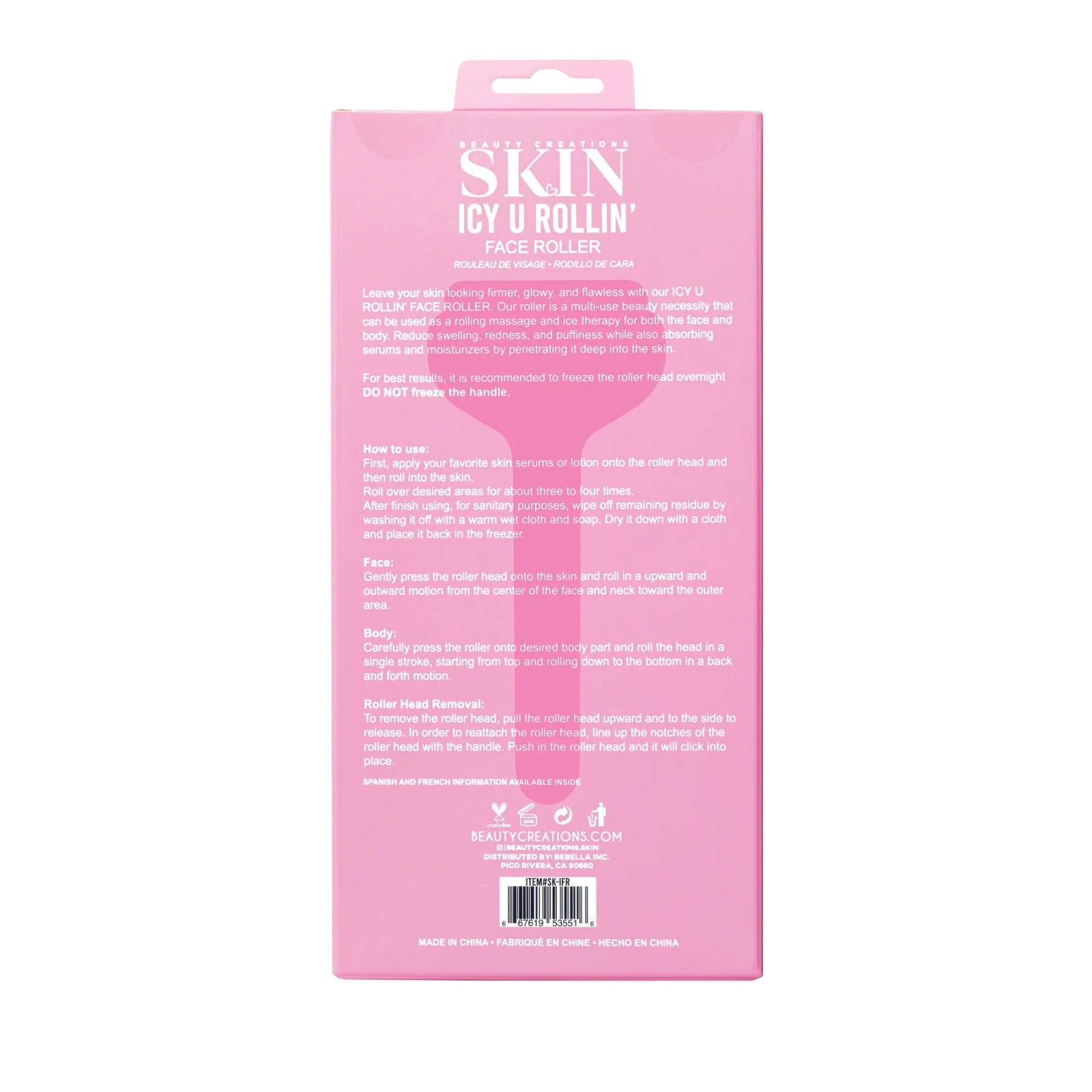 Rodillo facial icy u rollin' - beauty creations - Image 3