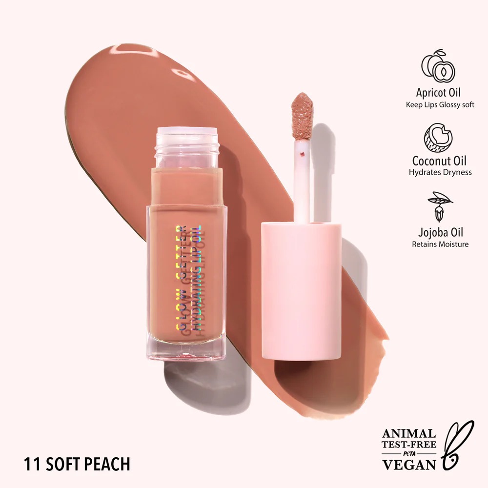 Glow getter lip oil 11 soft peach - moira