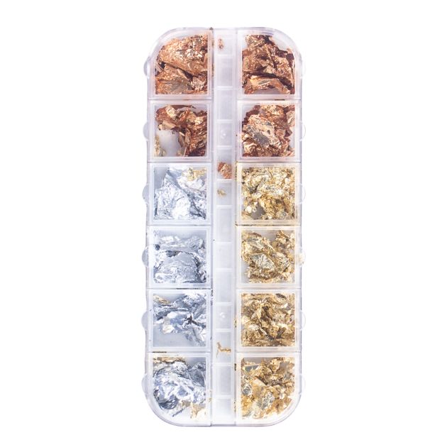 Set de decoración papel oro - nail accesories