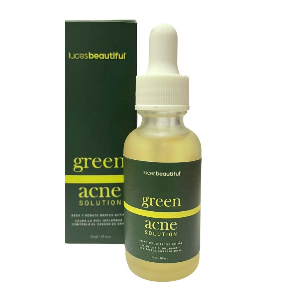 Green acne serum - luces beautiful