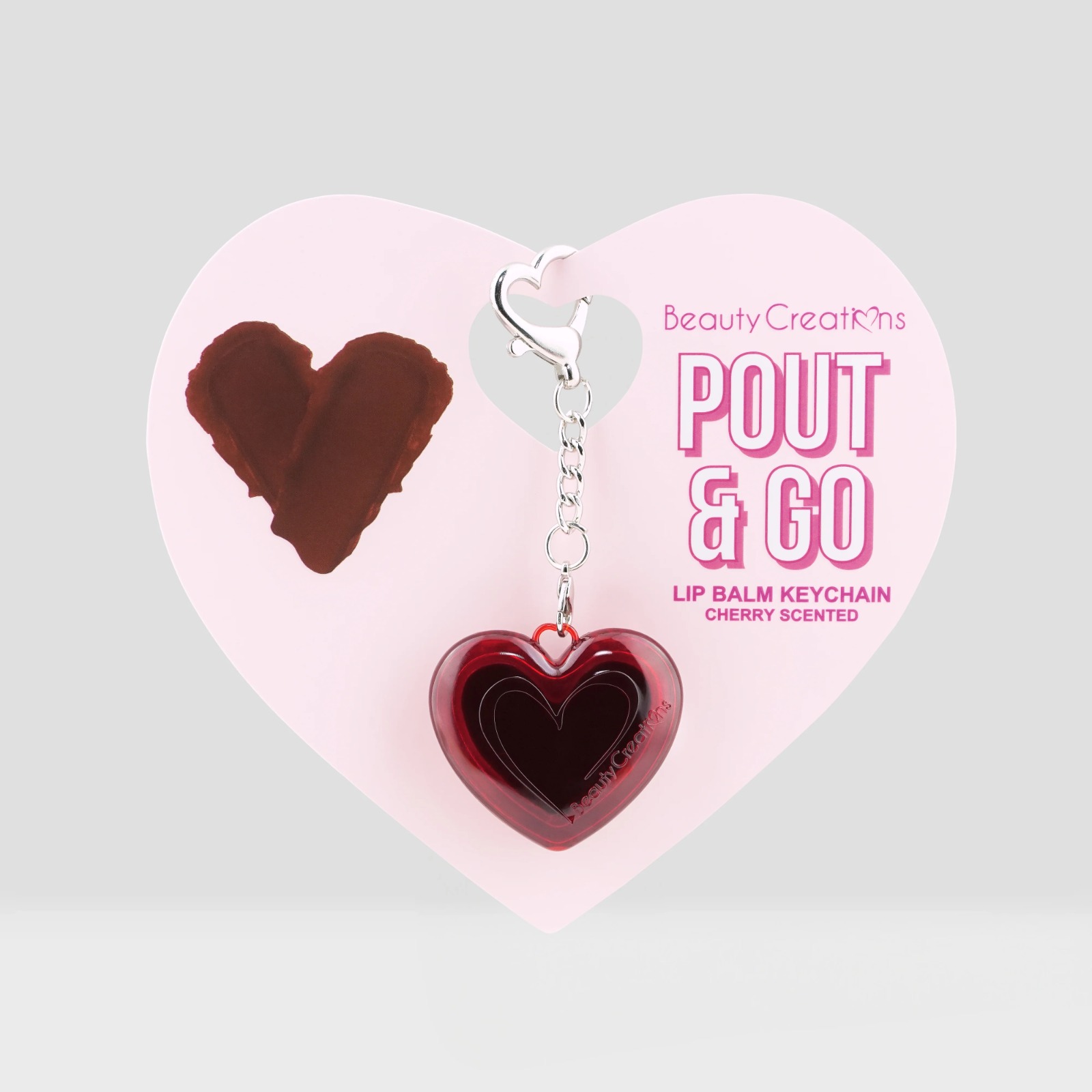 Llavero pout & go lip balm - beauty creations cereza