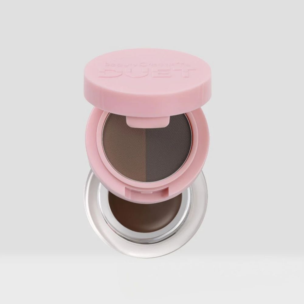 Sombra + pomada de ceja - beauty creations medium brown