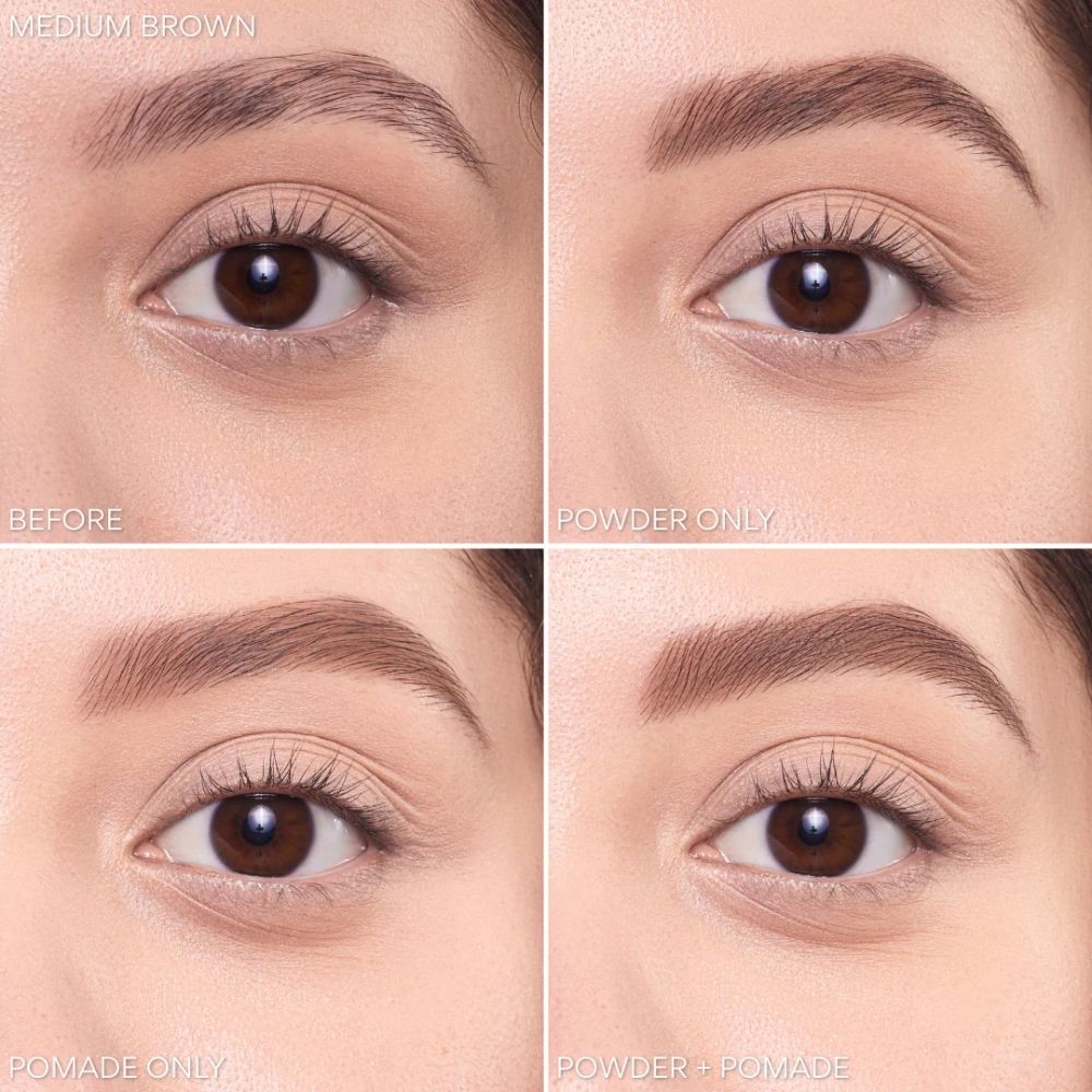 Sombra + pomada de ceja - beauty creations medium brown - Image 2