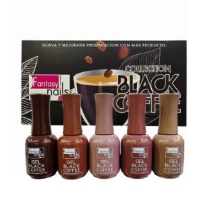Set black coffe - fantasy nails
