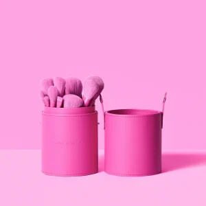Hot pink 24 pc brush set - beauty creations