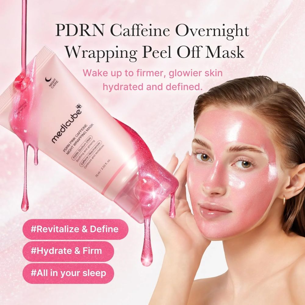 PDRN Pink caffeine night wrapping mask - medicube - Image 3