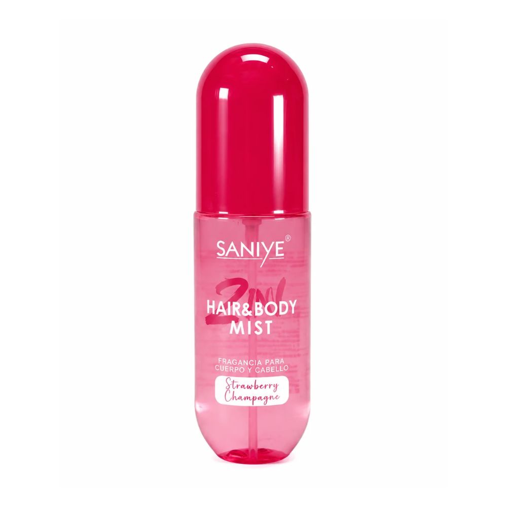2 in 1 bair & body mist - saniye strawberry champagne