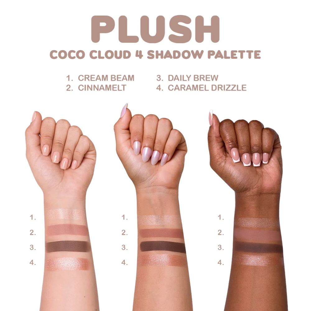 Plush 4 paleta de sombras - beauty creations cocoa cloud - Image 2