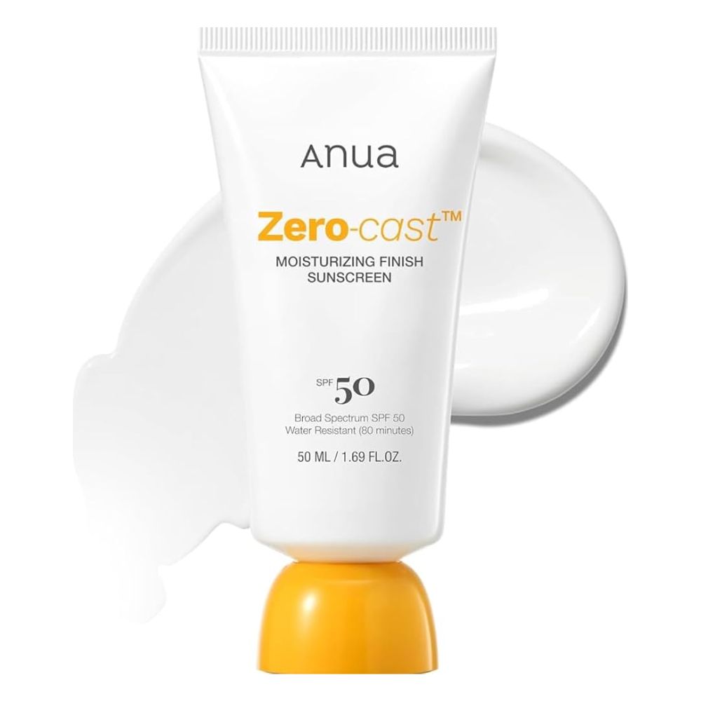 Zero-cast moisturising finish sunscreen - anua 50ml