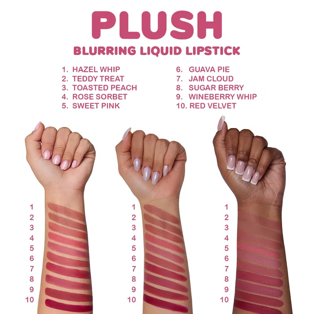 Plush blurring liquid lipstick - beauty creations red velvet - Image 3