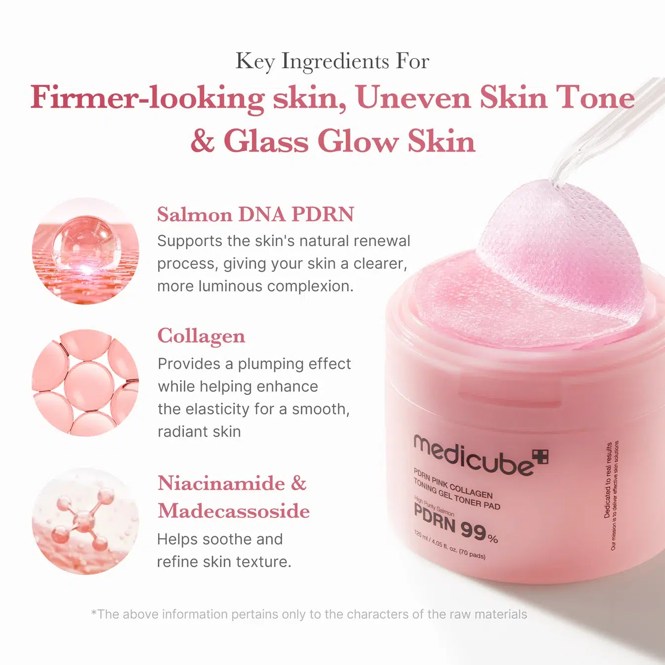 PDRN pink collagen toner pad - medicube 120ml - Image 4
