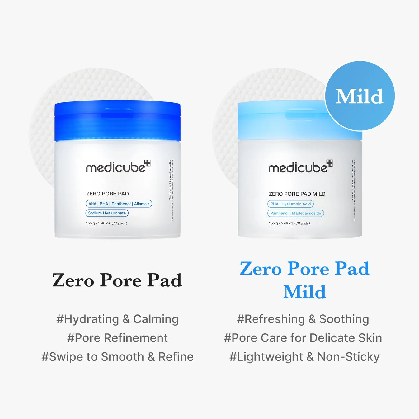 Zero pore pad mild - medicube 155ml - Image 2