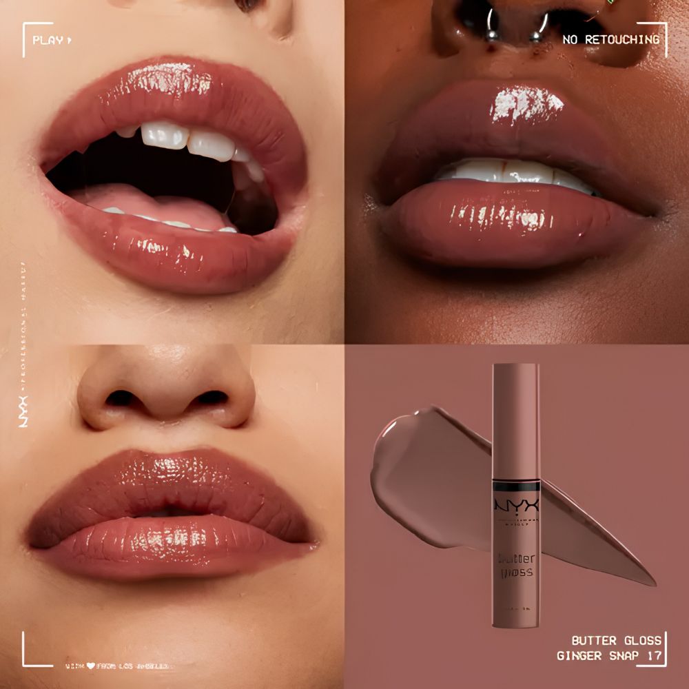 Brillo de labios no pegajoso butter gloss - nyx ginger snap - Image 2