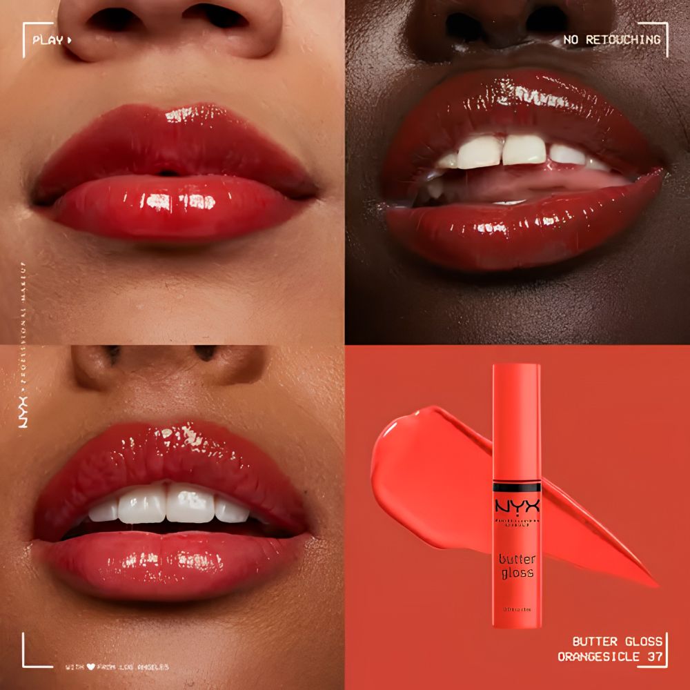 Brillo de labios no pegajoso butter gloss - nyx orangesicle - Image 2