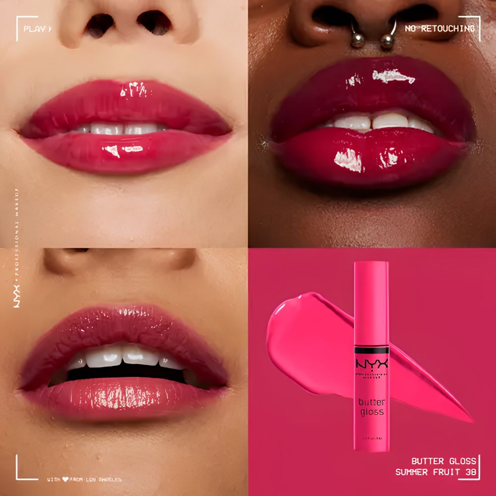 Brillo de labios no pegajoso butter gloss - nyx summer fruit - Image 2