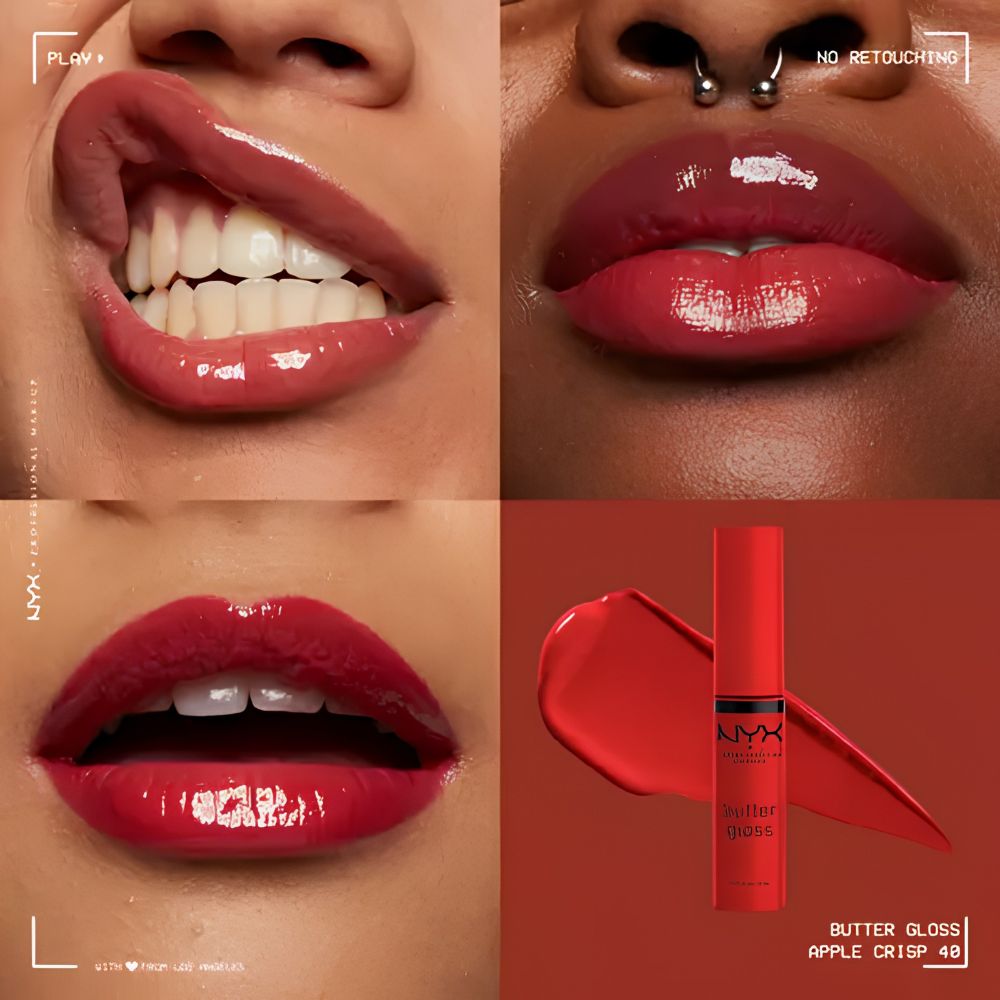 Brillo de labios no pegajoso butter gloss - nyx apple crisp - Image 2