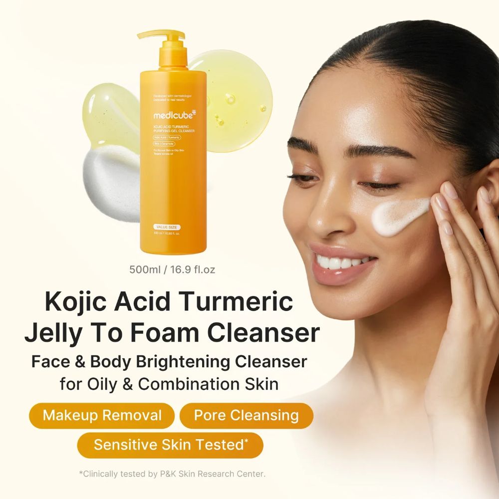 Gel limpiador facial kójico y cúrcuma - medicube 500ml - Image 3