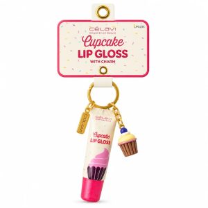 Brillo de labios con llavero - celavi cereza