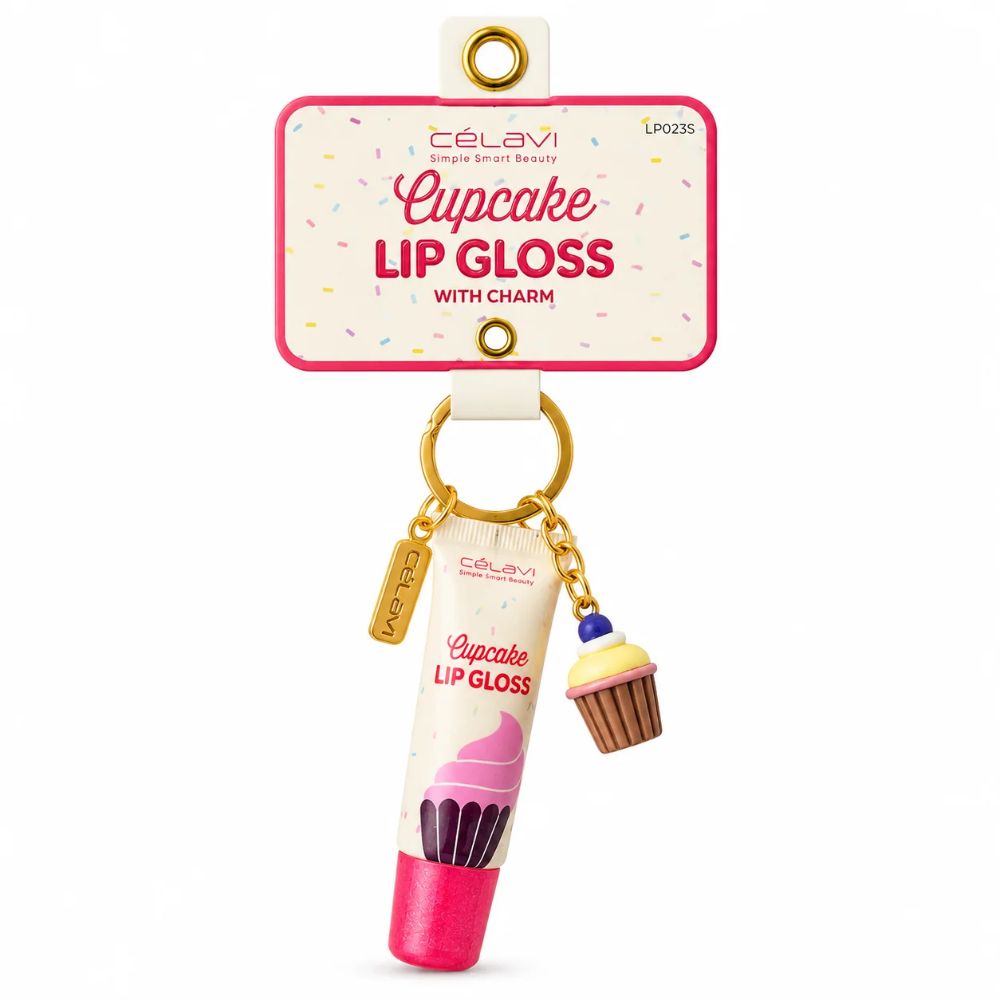 Brillo de labios con llavero - celavi cereza
