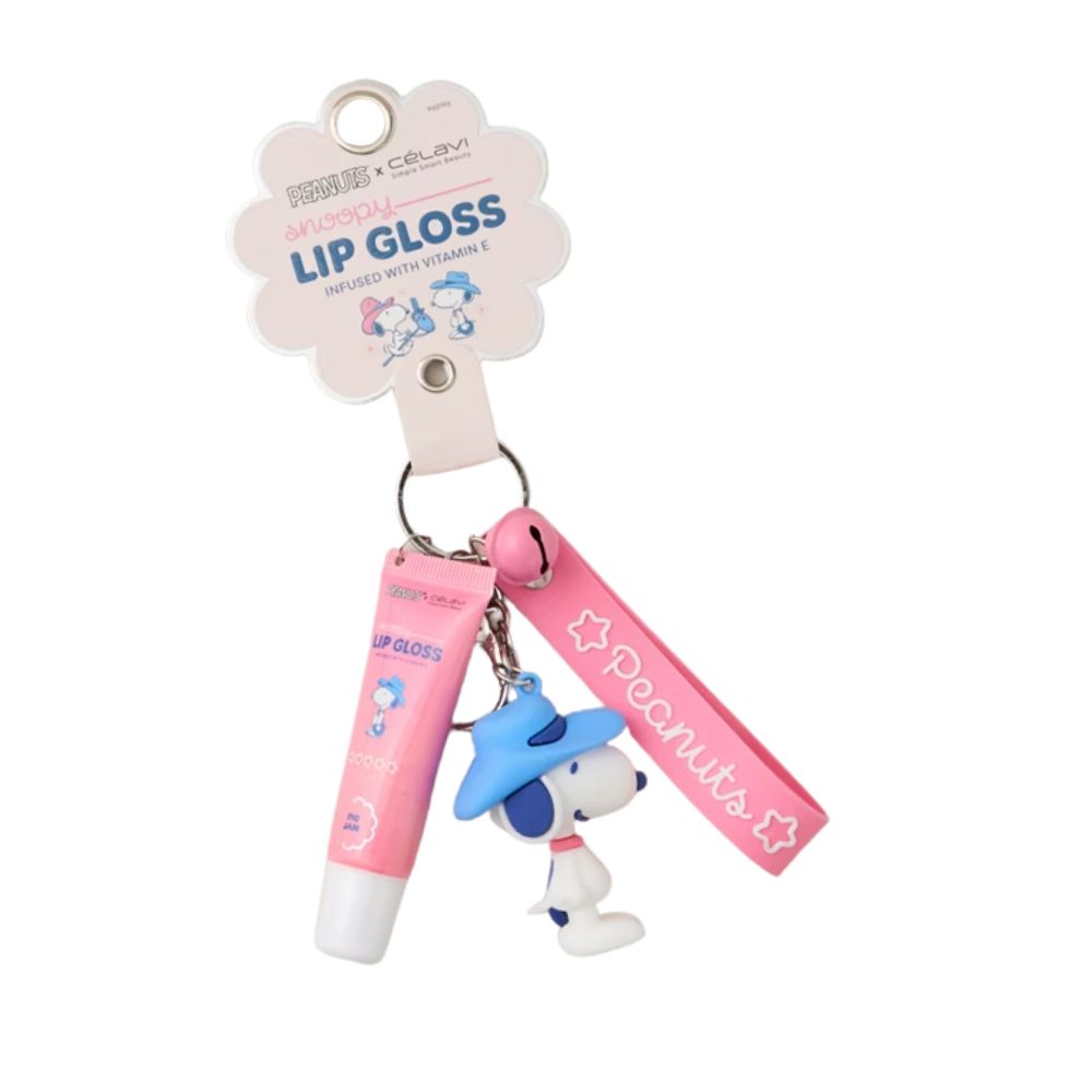 Brillo de labios de snoopy con llavero - celavi