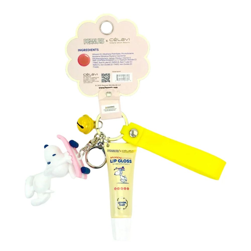 Brillo de labios de snoopy con llavero - celavi