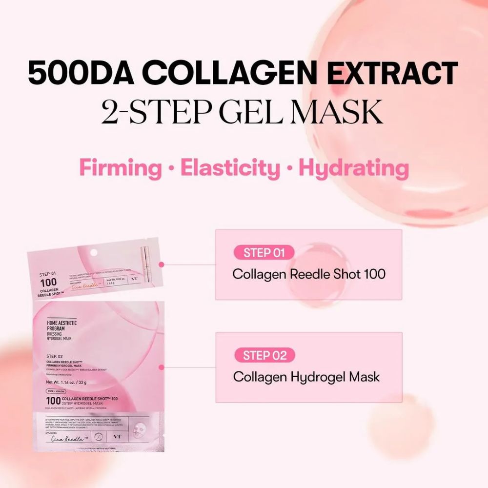 Collagen reedle shot 100 2-step hydrogel mask - vt cosmetics - Image 3